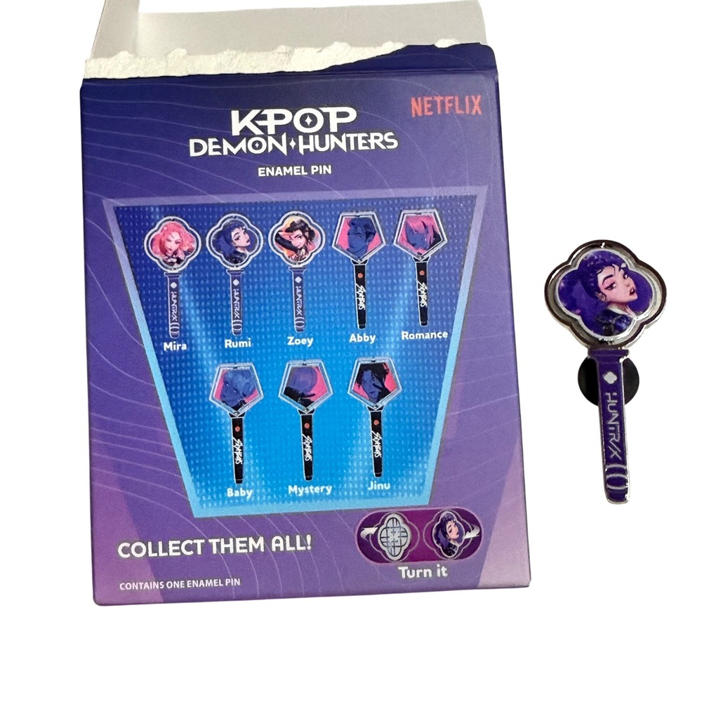 Netflix K-Pop Demon Hunters Rumi Spinning Lightstick Enamel Pin BoxLunch